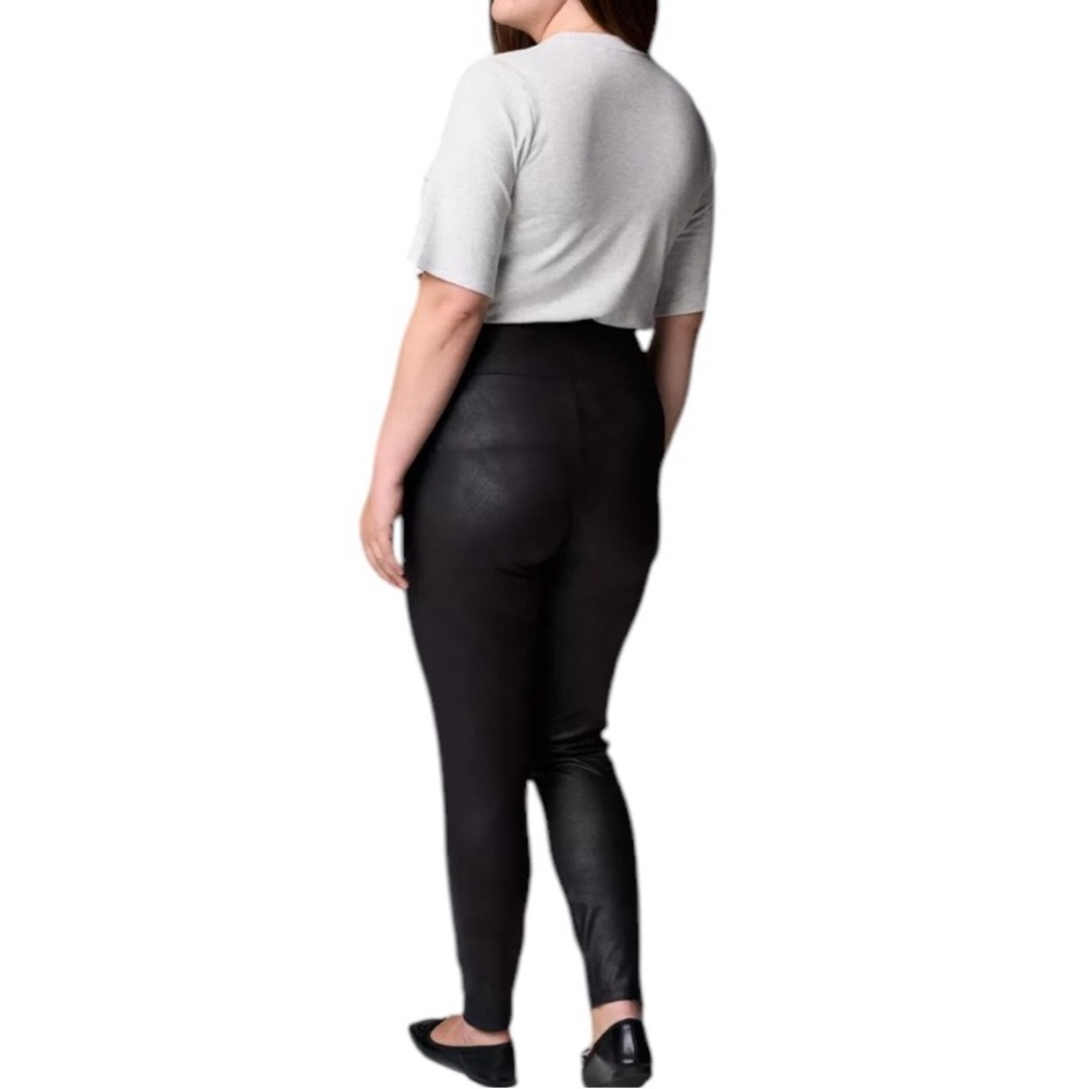 SIMPLY VERA WANG BLACK FAUX LEATHER PULLON MOTO LEGGINGS XL